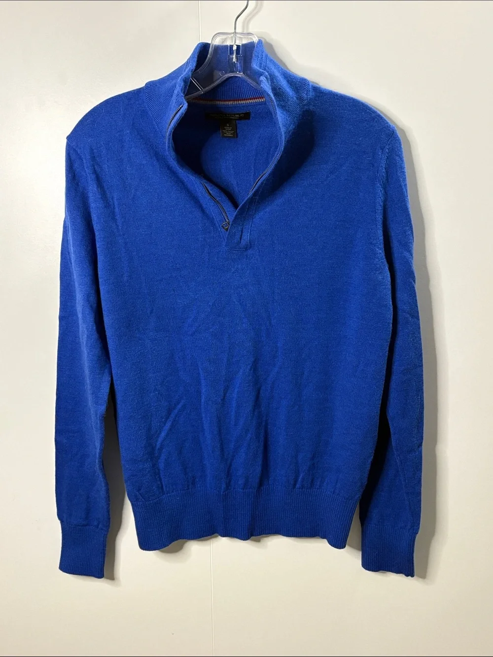 Banana Republic Men’s Zip-Neck Sweater in Royal Blue S